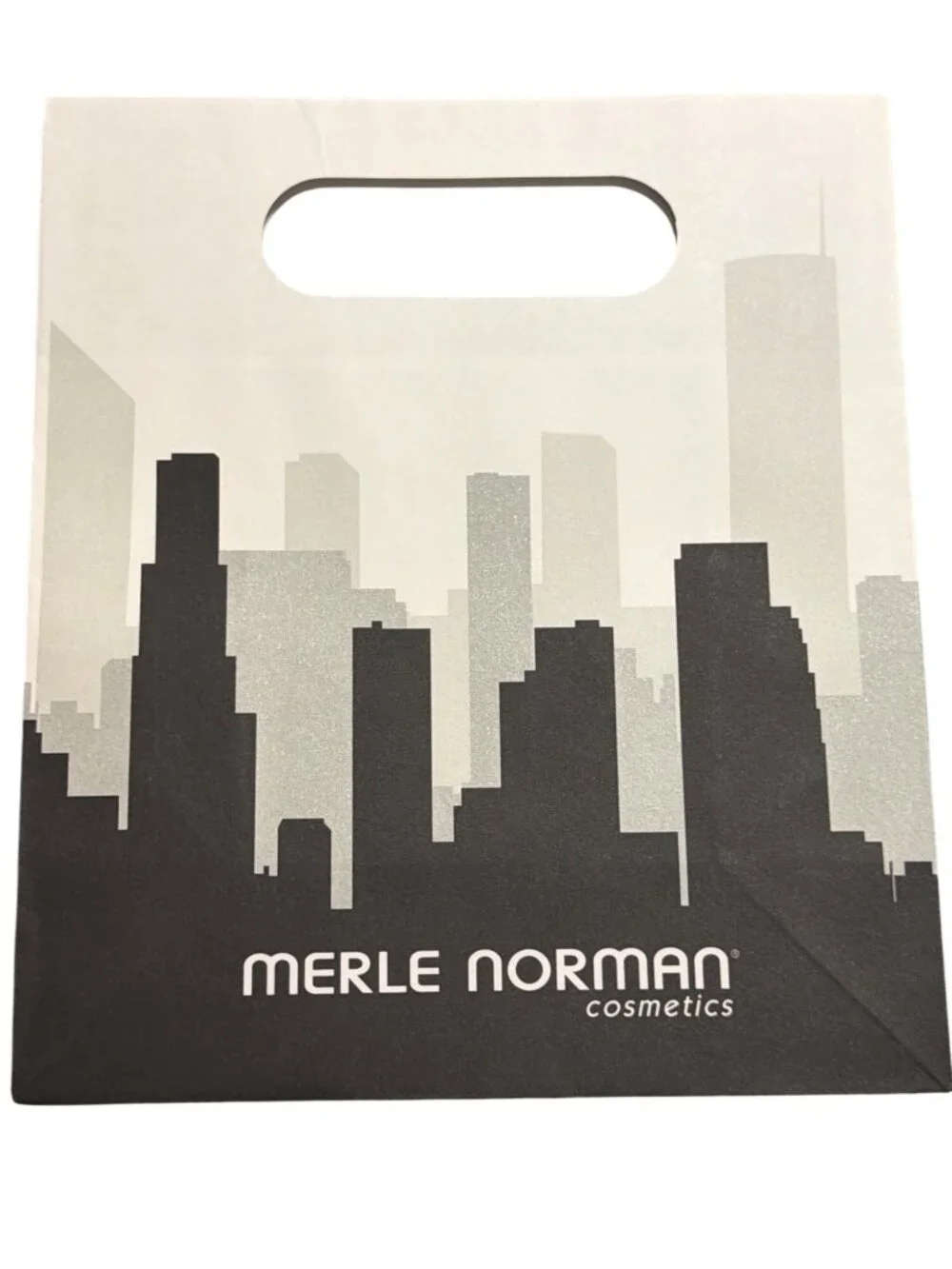 Lot of 5 Merle Norman Branded Shopping Gift Bags Various Sizes Colors Cityscape